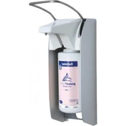 Bode Desinfektionsmittelspender Eurospender 1 Plus, 9810980, Kurzer Armhebel, Metall, Silber, 500ml