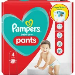 Pampers® Pampers Windeln Baby-Dry Pants, Größe 4, 9-15 Kg, Mit Rundum-Auslaufschutz, 27 Stück
