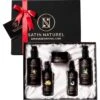 Satin-Naturel Geschenkset Bio Anti-Aging Premium, Beautyset Mit Arganöl, Hyaluron, Aloe Vera & Mehr