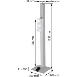 Update-Displays Desinfektionsmittelspender Foot, Basic, Mit Ständer & Fußpedal, Silber, 1000ml -Tork Shop b1c0efa37d289e3f044f506ee766ec7827e62fc5 desinfektionsmittelspender update displays foot