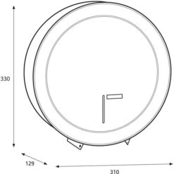 Katrin Toilettenpapierspender Gigant L, 997016, Metall, Für Jumbo Rollen, Weiß -Tork Shop b33dfc1f2011dfb47b2e940e81aca035898bfbc3 toilettenpapierspender katrin gigant l 997016