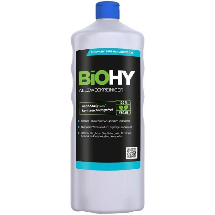 BiOHY Allesreiniger 001-001, 100% Vegan, Allzweckreiniger, Bio-Konzentrat, 1 Liter 1 BiOHY Allesreiniger 001-001, 100% Vegan, Allzweckreiniger, Bio-Konzentrat, 1 Liter