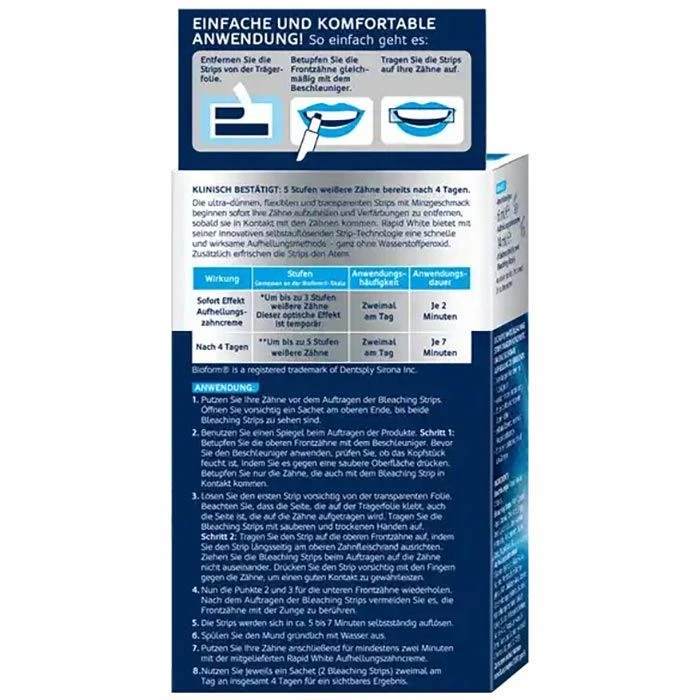 Rapid-white Zahnaufhellung Bleaching Strips, Für Weiße Zähne, 8 Stück Für 4 Tage 4 Rapid-white Zahnaufhellung Bleaching Strips, Für Weiße Zähne, 8 Stück Für 4 Tage – Bild 4