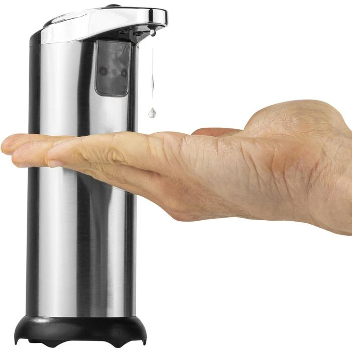 Böttcher-AG Desinfektionsmittelspender 33057, Edelstahl, Mit Infrarotsensor, Silber, 220ml 3 Böttcher-AG Desinfektionsmittelspender 33057, Edelstahl, Mit Infrarotsensor, Silber, 220ml – Bild 3