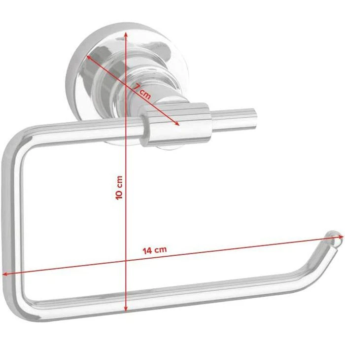 Tesa Toilettenpapierspender Luup, 40287, Ohne Bohren, Metall, Für 1 Kleinrolle, Silber 2 Tesa Toilettenpapierspender Luup, 40287, Ohne Bohren, Metall, Für 1 Kleinrolle, Silber – Bild 2
