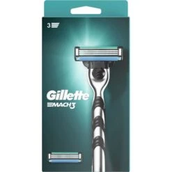 Gillette® Gillette Rasierer Mach3, Für Herren, 3-Klingensystem, Inkl. 2 Klingen -Tork Shop cf22b80f84f6142665717606bb1524faceb0b4a5 rasierer gillette mach3