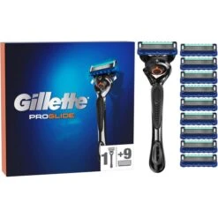 Gillette® Gillette Rasierer ProGlide, Für Herren, 5-Klingensystem, Inkl. 10 Klingen