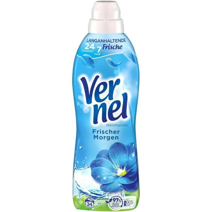Vernel Weichspüler Frischer Morgen, 900 Ml, 36 Waschladungen 1 Vernel Weichspüler Frischer Morgen, 900 Ml, 36 Waschladungen
