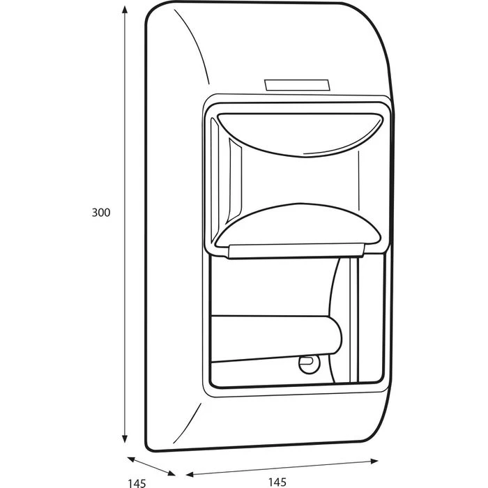 Katrin Toilettenpapierspender 92384, Kunststoff, Für 2 Kleinrollen, Weiß 4 Katrin Toilettenpapierspender 92384, Kunststoff, Für 2 Kleinrollen, Weiß – Bild 4