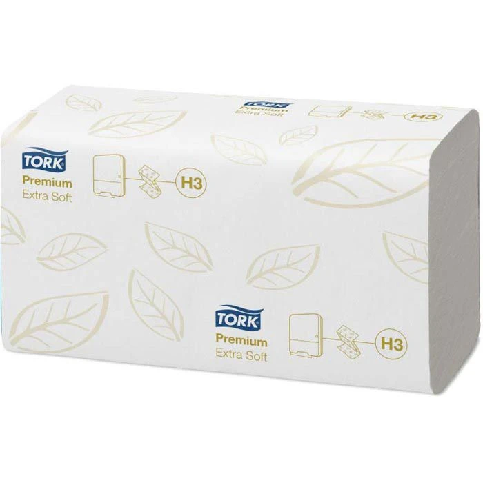 Tork Premium Soft 100278, 2-lagig, 23x23cm, Weiß, Zick-Zack-Falz, H3, 3000 Stück 3 Tork Premium Soft 100278, 2-lagig, 23x23cm, Weiß, Zick-Zack-Falz, H3, 3000 Stück – Bild 3