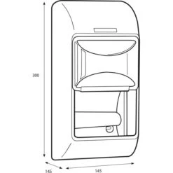 Katrin Toilettenpapierspender 104452, Kunststoff, Für 2 Kleinrollen, Schwarz -Tork Shop d492071313e835305b1daae4067dfeab9a1acb61 toilettenpapierspender katrin 104452