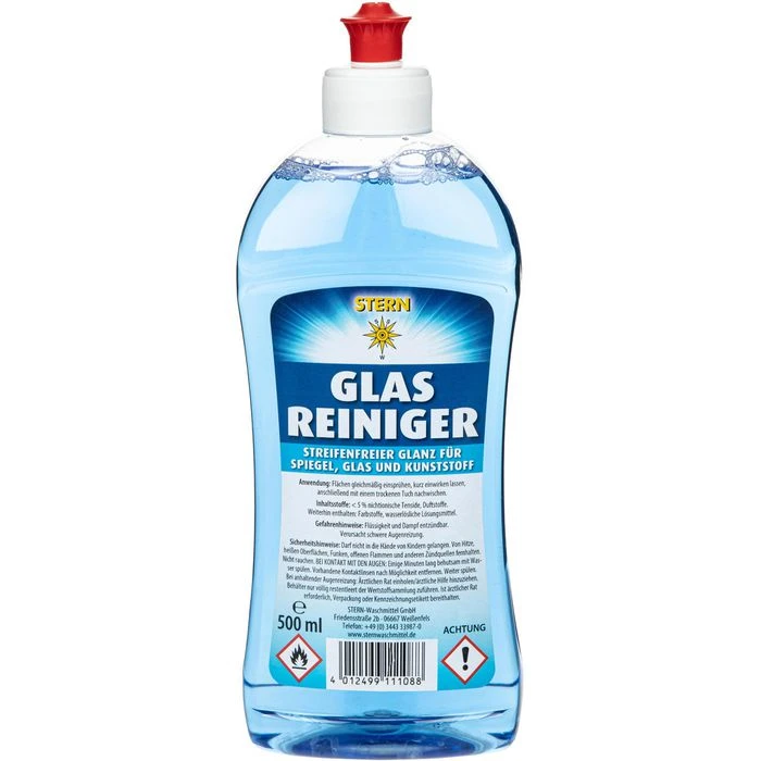 Stern Glasreiniger, Flasche, Streifenfreier Glanz, 500ml 1 Stern Glasreiniger, Flasche, Streifenfreier Glanz, 500ml