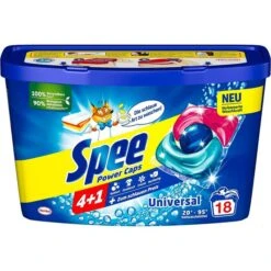 Spee Waschmittel Power Caps Universal 3+1, Vollwaschmittel, 234g, 18 Waschladungen