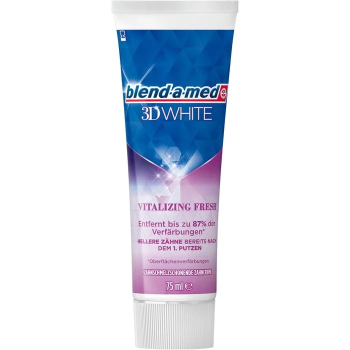 Blend-a-med Zahnpasta 3D White, Vitalizing Fresh, Weiße Zähne, 75ml 4 Blend-a-med Zahnpasta 3D White, Vitalizing Fresh, Weiße Zähne, 75ml – Bild 4