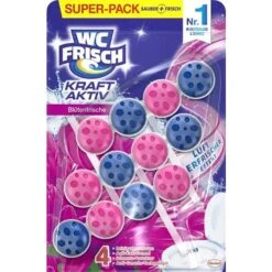 WC-Frisch WC-Duftspüler Kraft Aktiv Blüten-Frische, Lufterfrischer Effekt, Im Korb, 3 Stück