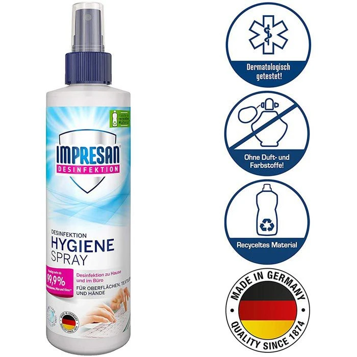Impresan 3531 Hygienespray, Pumpspray, 250ml, Desinfektionsmittel 3 Impresan 3531 Hygienespray, Pumpspray, 250ml, Desinfektionsmittel – Bild 3