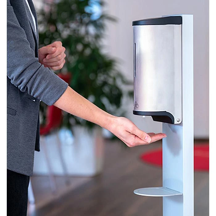 Emco Desinfektionsmittelspender System 2, Edelstahl, Infrarotsensor, Für Flüssiges, 800ml 2 Emco Desinfektionsmittelspender System 2, Edelstahl, Infrarotsensor, Für Flüssiges, 800ml – Bild 2