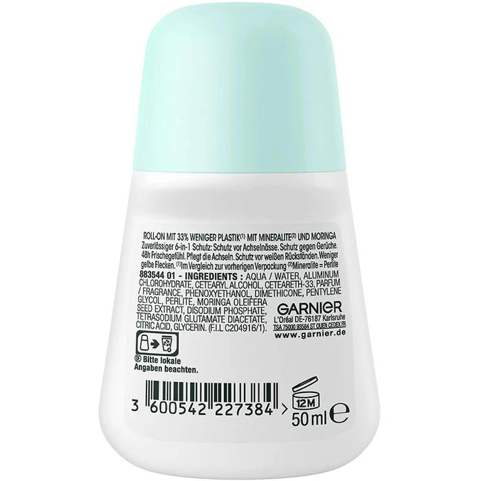 Garnier Deodorant Mineral 6-in-1 Protection, 50ml, Für Damen, Antitranspirant, Roll-On 2 Garnier Deodorant Mineral 6-in-1 Protection, 50ml, Für Damen, Antitranspirant, Roll-On – Bild 2