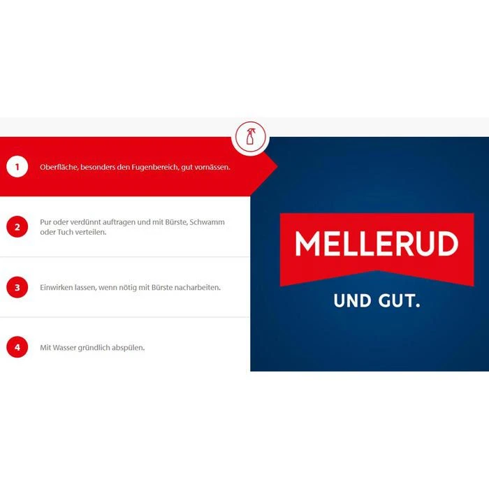 Mellerud Grundreiniger Fliesen & Stein, 2001000059, Für Hartböden, 1 Liter 2 Mellerud Grundreiniger Fliesen & Stein, 2001000059, Für Hartböden, 1 Liter – Bild 2