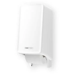 CWS Toilettenpapierspender PureLine Toilet Paper, 1700347, Mit Panel, Für 2 Kleinrollen, Weiß