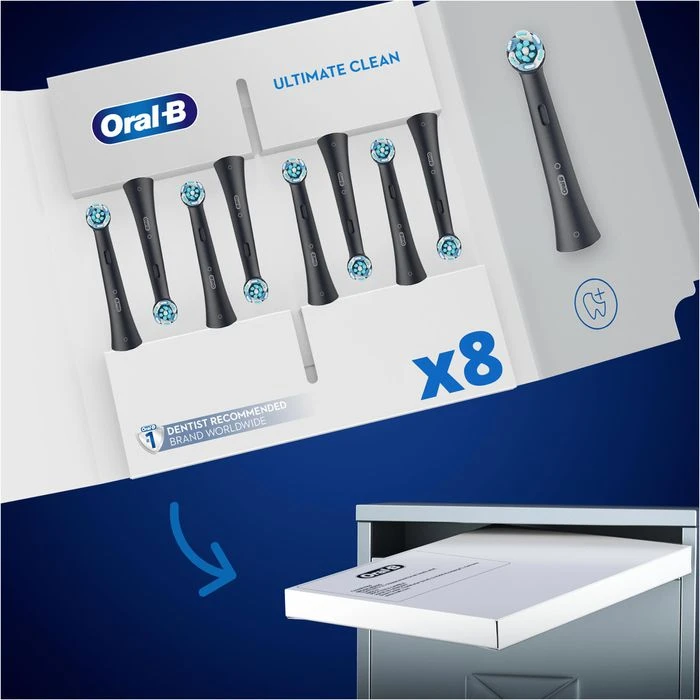 Oral B Oral-B Aufsteckbürsten IO Ultimative Reinigung, Schwarz, In Briefkastenfähiger Verpackung, 8 Stück 2 Oral B Oral-B Aufsteckbürsten IO Ultimative Reinigung, Schwarz, In Briefkastenfähiger Verpackung, 8 Stück – Bild 2