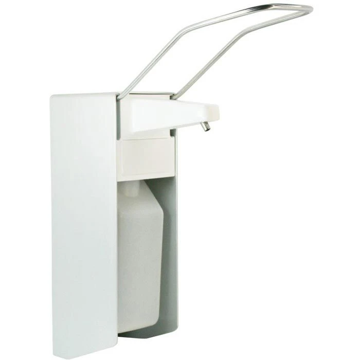 Sanismart Desinfektionsmittelspender 2819, Mit Ständer, Stehend, Silber / Weiß, 500ml 3 Sanismart Desinfektionsmittelspender 2819, Mit Ständer, Stehend, Silber / Weiß, 500ml – Bild 3